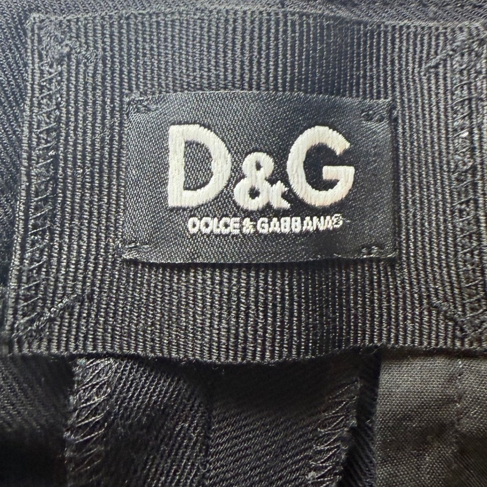 D&G Dolce & Gabbana‎ Womens Black Straight Leg Dress Pants Satin Trim Sz 44 (10) - Picture 2 of 14